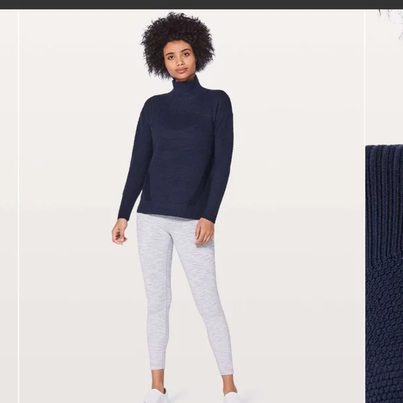 Lululemon Warm And Restore Navy Sweater - Picture 10 of 10